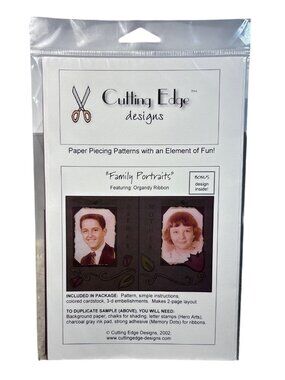 Family Portraits Scrapbook Kit Cutting Edge Designs 2002 Pattern Embellishments